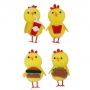 Juego de 4 Pollitos Decorativos Modelo 1 Juego de 4 Pollitos Decorativos Modelo 1
