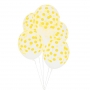 Juego de 5 globos Confeti Amarillo Juego de 5 globos Confeti Amarillo