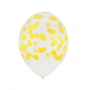 Juego de 5 globos Confeti Amarillo Juego de 5 globos Confeti Amarillo