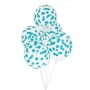 Juego de 5 globos Confeti Turquesa Juego de 5 globos Confeti Turquesa