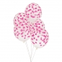 Juego de 5 globos Confeti Fucsia