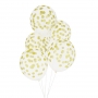 Juego de 5 globos Confeti dorados Juego de 5 globos Confeti dorados