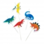 Juego de 5 velas para tarta de cumpleaños de 5 dinosaurios diferentes Juego de 5 velas para tarta de cumpleaños de 5 dinosaurios diferentes