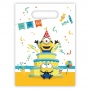 Juego de 6 bolsas de plástico para chuches de Los Minions Juego de 6 bolsas de plástico para chuches de Los Minions