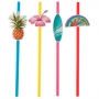 Juego de 8 Pajitas de Papel Fiesta Aloha Juego de 8 Pajitas de Papel Fiesta Aloha