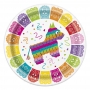 Juego de 8 platos de cartón con diseño mexicano de 22 cm Juego de 8 platos de cartón con diseño mexicano de 22 cm