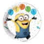Juego de 8 platos de cartón de los Minions de 22 cm Juego de 8 platos de cartón de los Minions de 22 cm