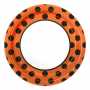 Juego de 8 platos naranjas con lunares negros 22cm Juego de 8 platos naranjas con lunares negros 22cm