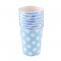Juego de 8 Vasos Azules con Lunares Blancos - My Karamelli Juego de 8 Vasos Azules con Lunares Blancos - My Karamelli
