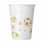 Juego de 8 Vasos de plástico Balón de Oro Juego de 8 Vasos de plástico Balón de Oro