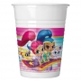 Juego de 8 vasos de plástico Shimmer & Shine