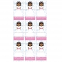 Juego de 9 Impresiones en Papel de Azúcar Comunión Niña Modelo D Rectangular Juego de 9 Impresiones en Papel de Azúcar Comunión Niña Modelo D Rectangular