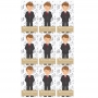 Juego de 9 Impresiones en Papel de Azúcar Comunión Niño Modelo K Rectangular Juego de 9 Impresiones en Papel de Azúcar Comunión Niño Modelo K Rectangular