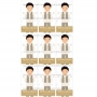 Juego de 9 Impresiones en Papel de Azúcar Comunión Niño Modelo M Rectangular Juego de 9 Impresiones en Papel de Azúcar Comunión Niño Modelo M Rectangular