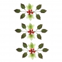 Set de 8 Flores de Azúcar Navidad Verde y Rojo 11 cm Set de 8 Flores de Azúcar Navidad Verde y Rojo 11 cm
