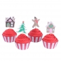 Kit Decoración de Cupcakes Villa Navideña Kit Decoración de Cupcakes Villa Navideña