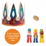 Kit Figuras Roscón de Reyes Rey, Haba y Corona Gigante