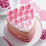 Set de 5 moldes para layer cakes en forma de Corazón