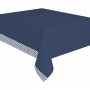 Mantel de plástico azul marino y blanco de 180 cm de largo Mantel de plástico azul marino y blanco de 180 cm de largo