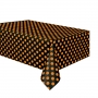 Mantel de plástico negro con lunares naranjas Mantel de plástico negro con lunares naranjas