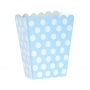 Mini Caja para Palomitas Azul con Lunares Blancos - My Karamelli Mini Caja para Palomitas Azul con Lunares Blancos - My Karamelli