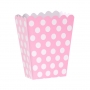 Mini Caja para Palomitas Rosa con Lunares Blancos - My Karamelli Mini Caja para Palomitas Rosa con Lunares Blancos - My Karamelli