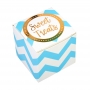 Mini Cajitas para Dulces Chevron Blancas y Azules Mini Cajitas para Dulces Chevron Blancas y Azules