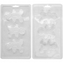 Molde para Chocolate Hombre Jengibre 3D 6 cm 2 ud Molde para Chocolate Hombre Jengibre 3D 6 cm 2 ud