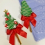 Molde para Piruletas de Chocolate Árbol Navidad Molde para Piruletas de Chocolate Árbol Navidad
