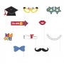 Pack de 10 accesorios para photocall para utilizar en tu fiesta de graduación Pack de 10 accesorios para photocall para utilizar en tu fiesta de graduación