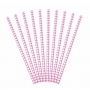 Pack de 10 Pajitas de Papel Rombos Rosas Pack de 10 Pajitas de Papel Rombos Rosas