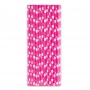Pack de 24 Pajitas de Papel Fucsias con Lunares Pack de 24 Pajitas de Papel Fucsias con Lunares
