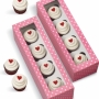 Pack de 4 cajas para mini Cupcakes Corazones