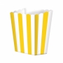 Pack de 5 cajitas para palomitas amarillas y blancas Pack de 5 cajitas para palomitas amarillas y blancas