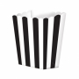 Pack de 5 cajitas para palomitas negras y blancas Pack de 5 cajitas para palomitas negras y blancas