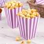 Pack de 8 cajas para Palomitas blancas y lilas Pack de 8 cajas para Palomitas blancas y lilas