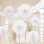 Pack de 9 decoraciones colgantes Damasco Blanco