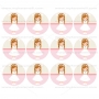 Papel de Azúcar Comunión Niña Modelo U 6 cm Papel de Azúcar Comunión Niña Modelo U 6 cm