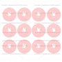 Papel de Azúcar Comunión Paloma Rosa 6 cm Papel de Azúcar Comunión Paloma Rosa 6 cm