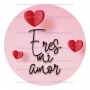 Papel de azúcar San Valentín Modelo Eres mi amor 20 cm Papel de azúcar San Valentín Modelo Eres mi amor 20 cm
