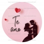 Papel de azúcar San Valentín Modelo Te amo 20 cm Papel de azúcar San Valentín Modelo Te amo 20 cm