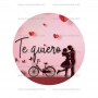 Papel de azúcar San Valentín Modelo Te quiero 15 cm Papel de azúcar San Valentín Modelo Te quiero 15 cm