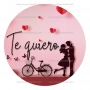 Papel de azúcar San Valentín Modelo Te quiero 20 cm Papel de azúcar San Valentín Modelo Te quiero 20 cm
