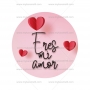 Papel de oblea San Valentín Modelo Eres mi amor 15 cm Papel de oblea San Valentín Modelo Eres mi amor 15 cm