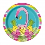 Juego de 8 Platos Flamingo y Piñas 22 cm