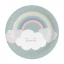 Platos de Papel Arcoíris y Nube 23 cm 8 ud Platos de Papel Arcoíris y Nube 23 cm 8 ud