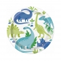 Platos de Papel Dinosaurio Azul y Verde 22 cm 8 ud