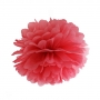 Pompon de Papel Color Rojo 25 cm