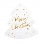 Servilletas Árbol de Navidad Blancas y Doradas 20 ud Servilletas Árbol de Navidad Blancas y Doradas 20 ud