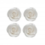 Set 10 Rosas de Azúcar Blanco Perlado 5 cm